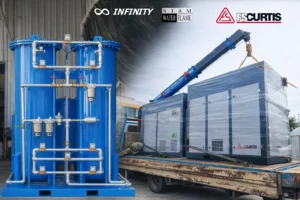 ติดตั้งปั๊มลมอุตสาหกรรม รองรับระบบผลิตไนโตรเจน ครบจบในที่เดียว